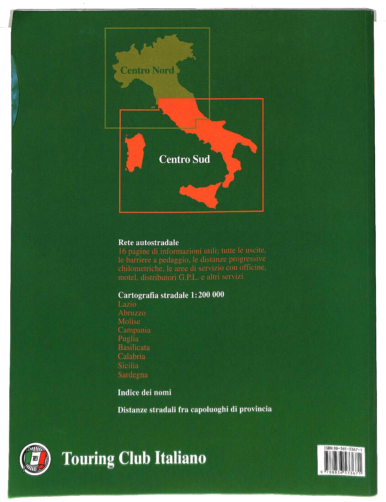 EBOND Atlante Stradale D'italia Touring Club Italiano Libro LI034287