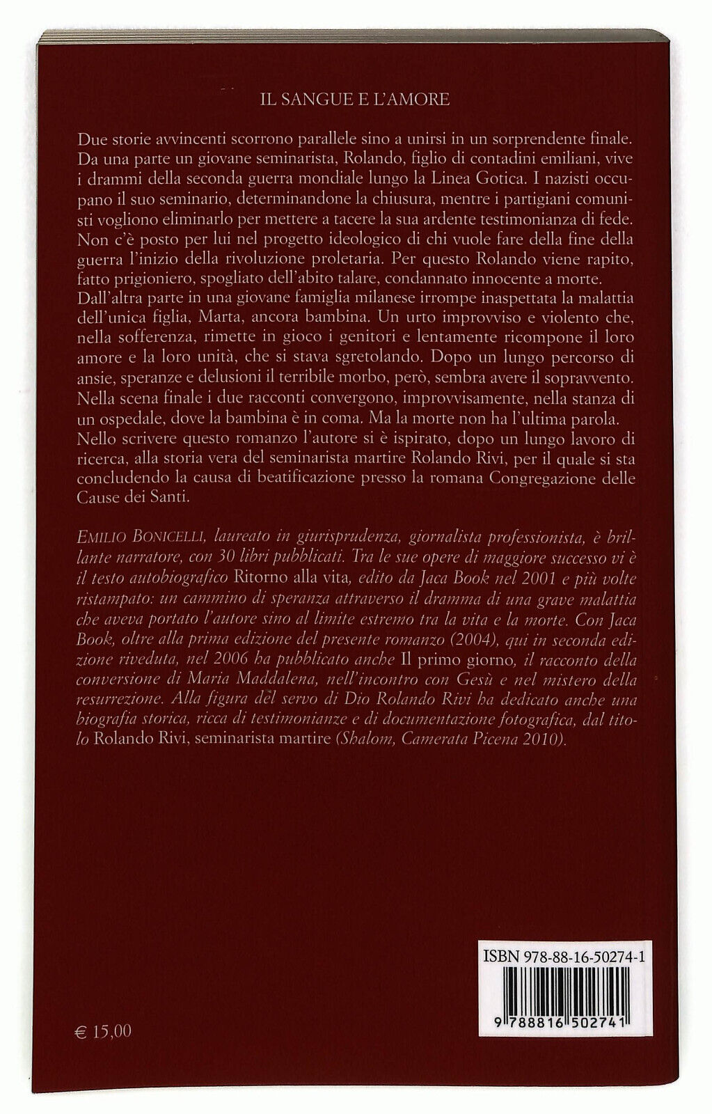 EBOND Il Sangue e L'amore Di Emilio Bonicelli Libro LI035310