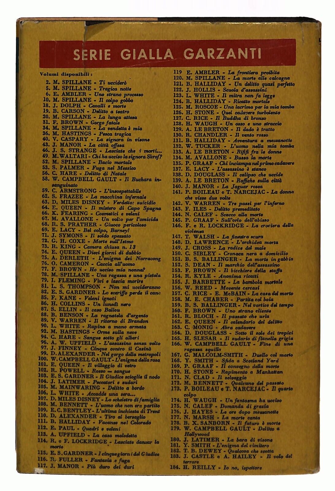 EBOND Io No, Ispettore N.184 Helen Reilly Garzanti 1960 Libro LI035389