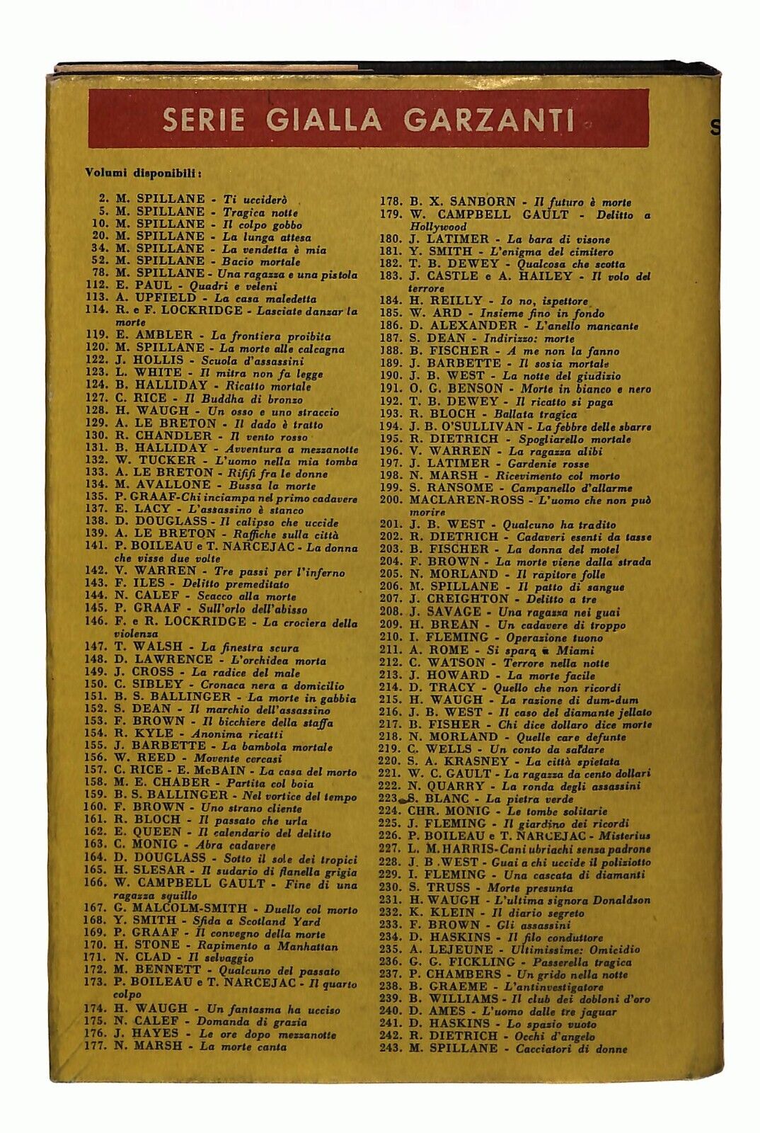 EBOND Cacciatori Di Donne 243 M. Spillane Garzanti 1963 Libro LI035569