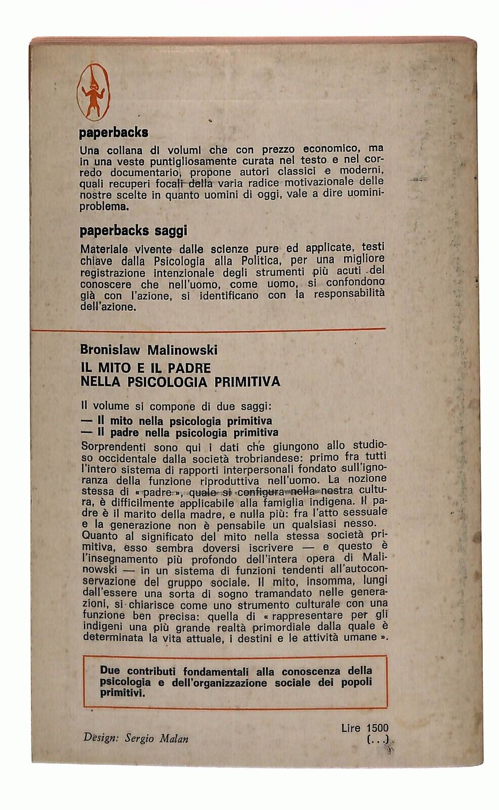 EBOND Il Mito e Il Padre Nella Psicologia Primitiva Malinowski Libro LI035705