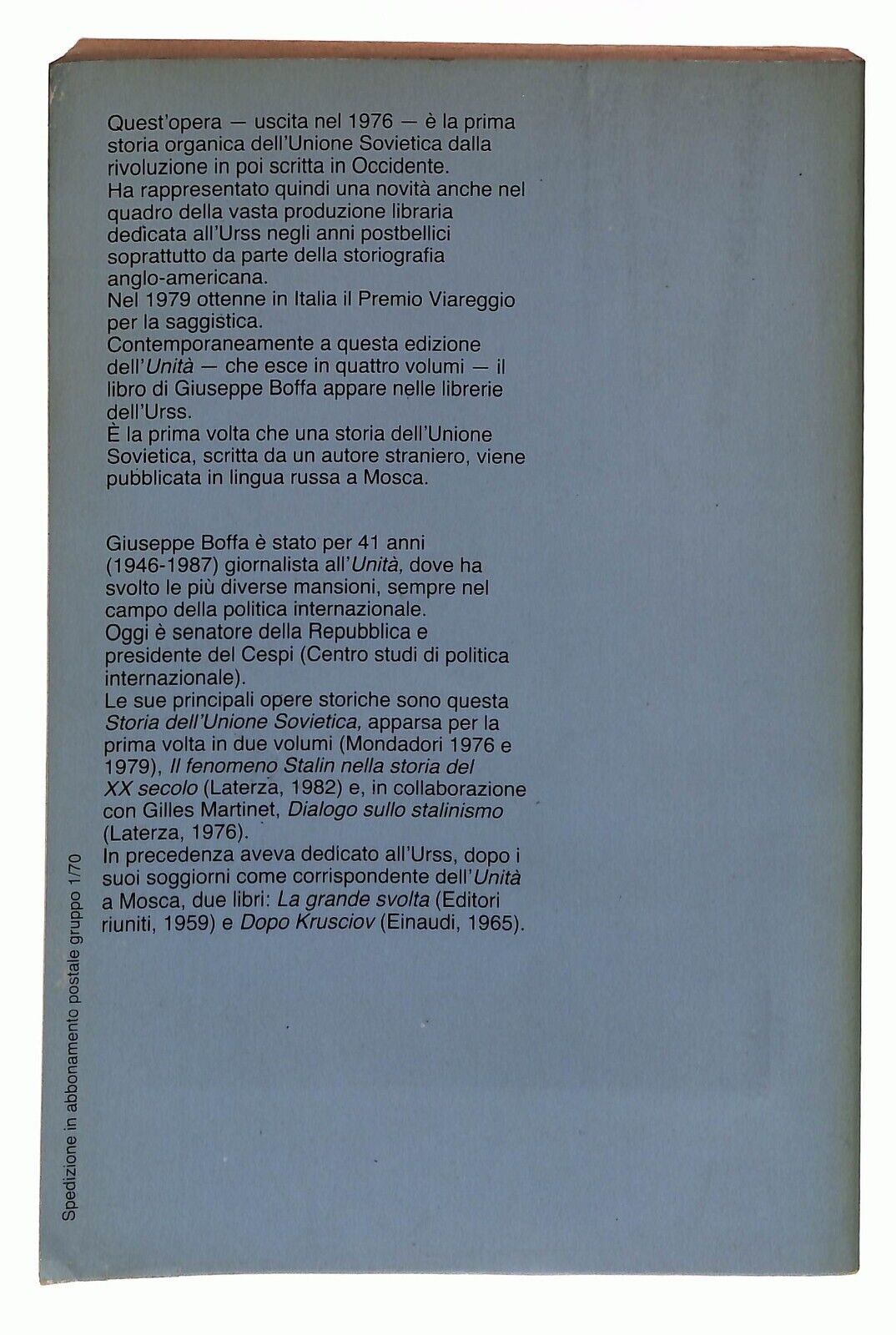 EBOND Storia Dell'unione Sovietica 1945-1964 V.4 G. Boffa L'unita Libro LI036061