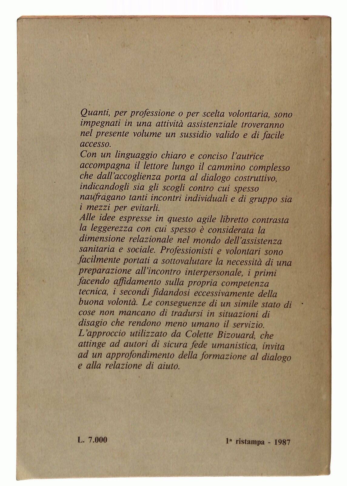 EBOND Dall'accoglienza Al Dialogo Colette Bizouard Il Samaritano Libro LI036068