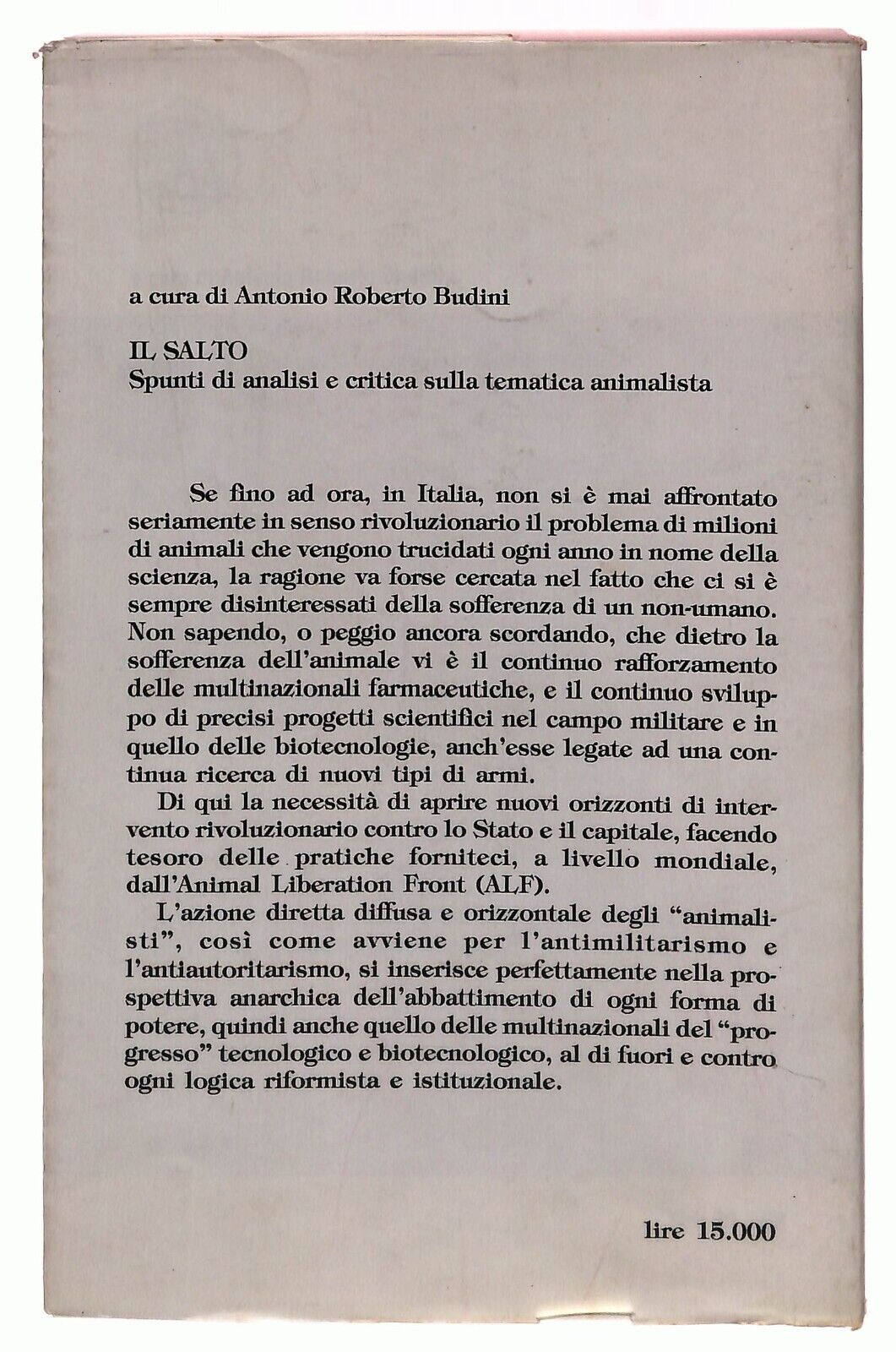 EBOND Il Salto Spunti Di Analisi A. R. Budini Ed. Anarchismo 1995 Libro LI036208