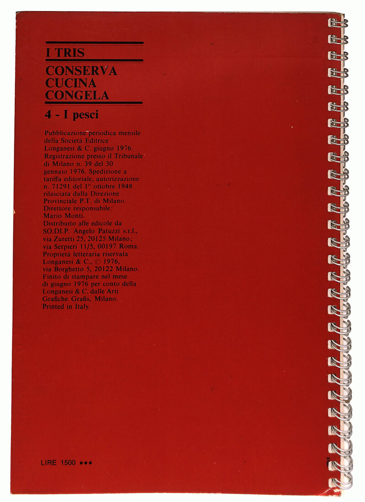 EBOND I Tris Conserva, Cucina Congela I Pesci Libro LI036312