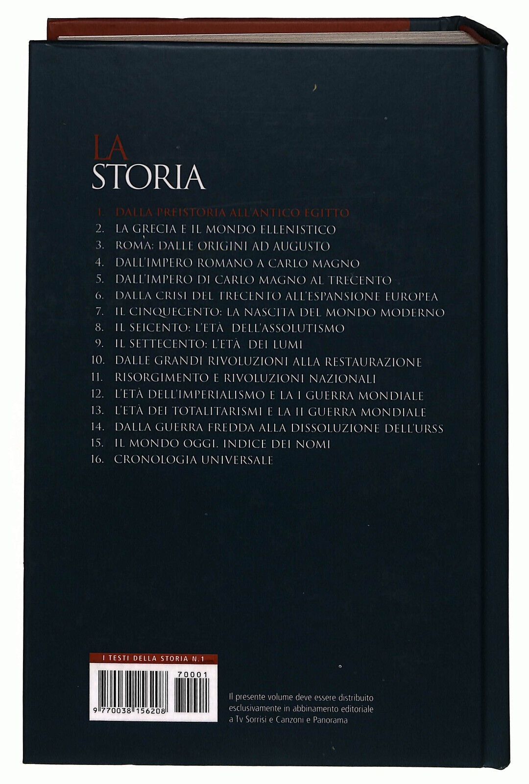 EBOND La Storia N. 1 Dalla Preistoria All'antico Egitto Mondadori Libro LI036384