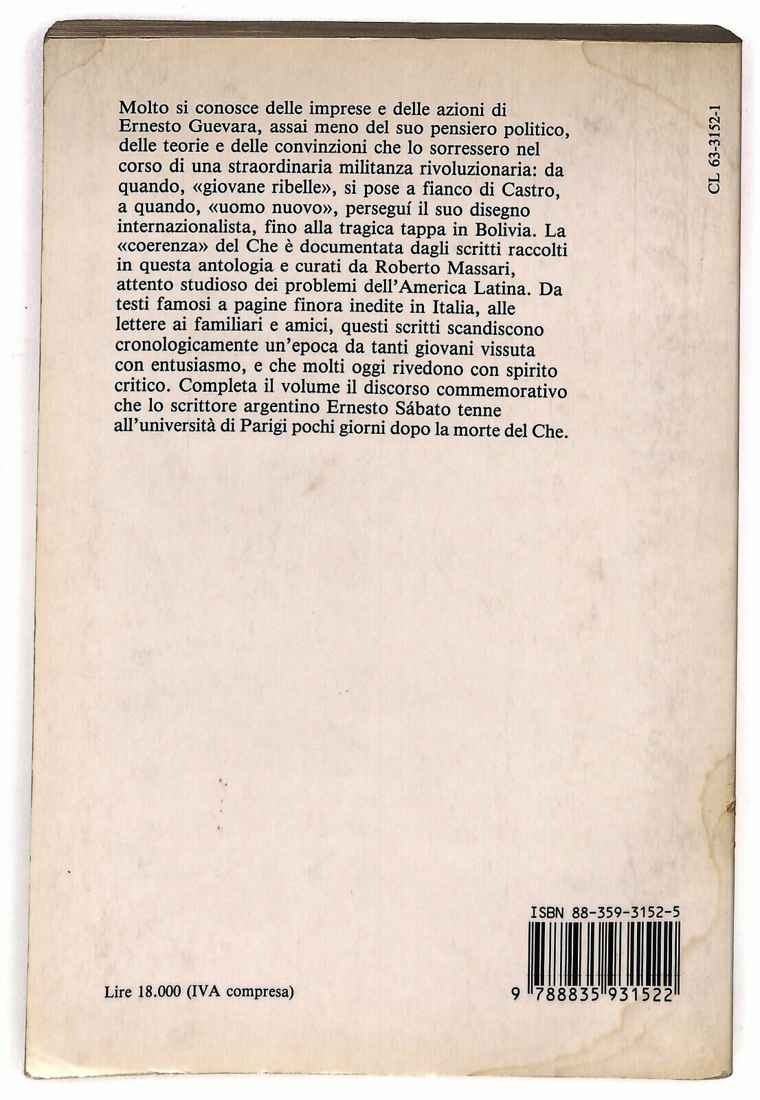 EBOND Scritti Politici e Privati Di Che Guevara Editori Riuniti Libro LI036526