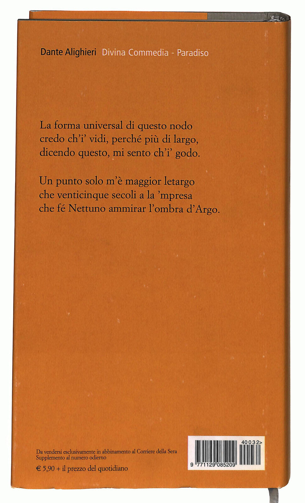 EBOND La Grande Poesia Divina Commedia Corriere Della Sera N. 32 Libro LI036593