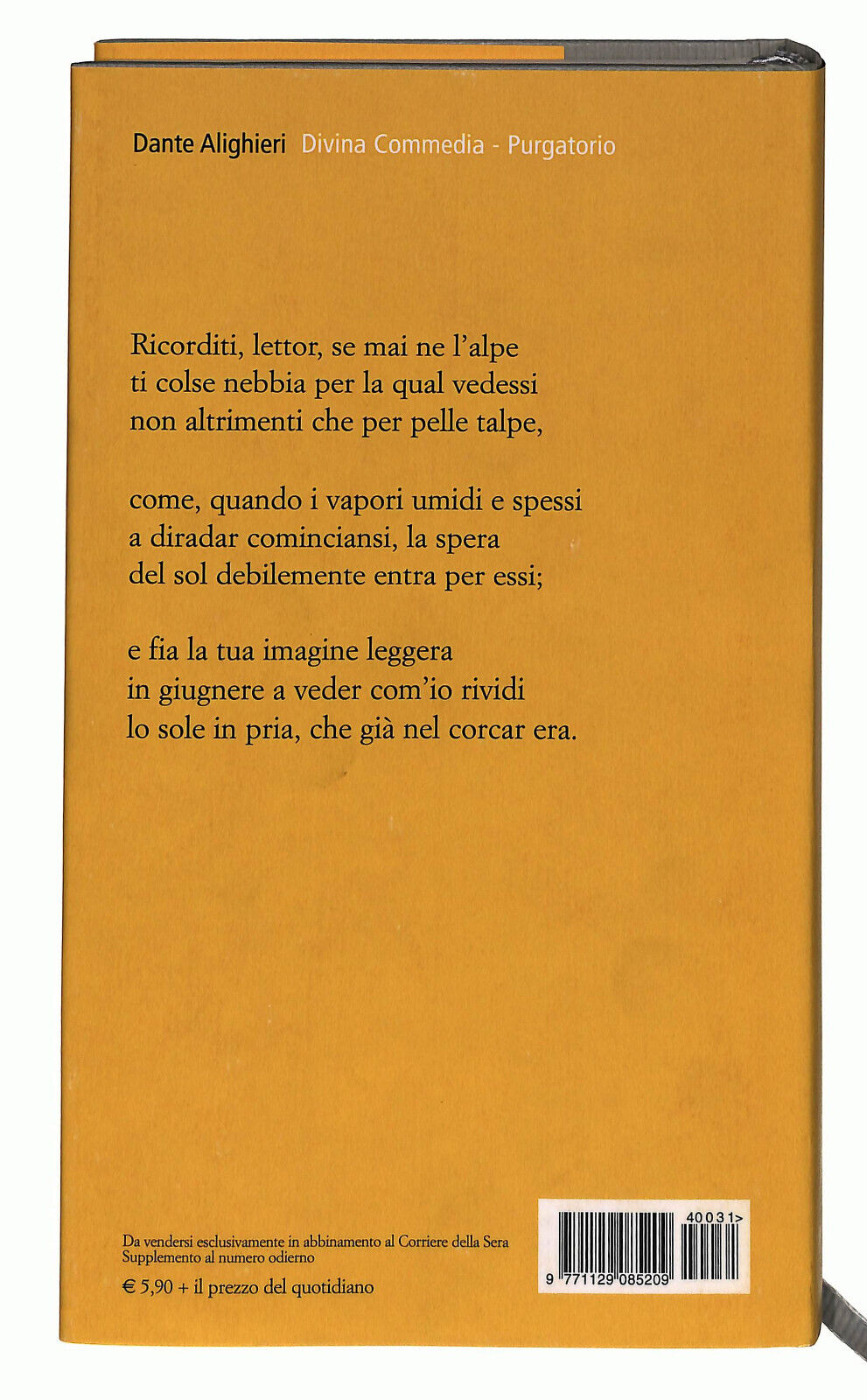 EBOND La Grande Poesia Divina Commedia Corriere Della Sera N. 31 Libro LI036622