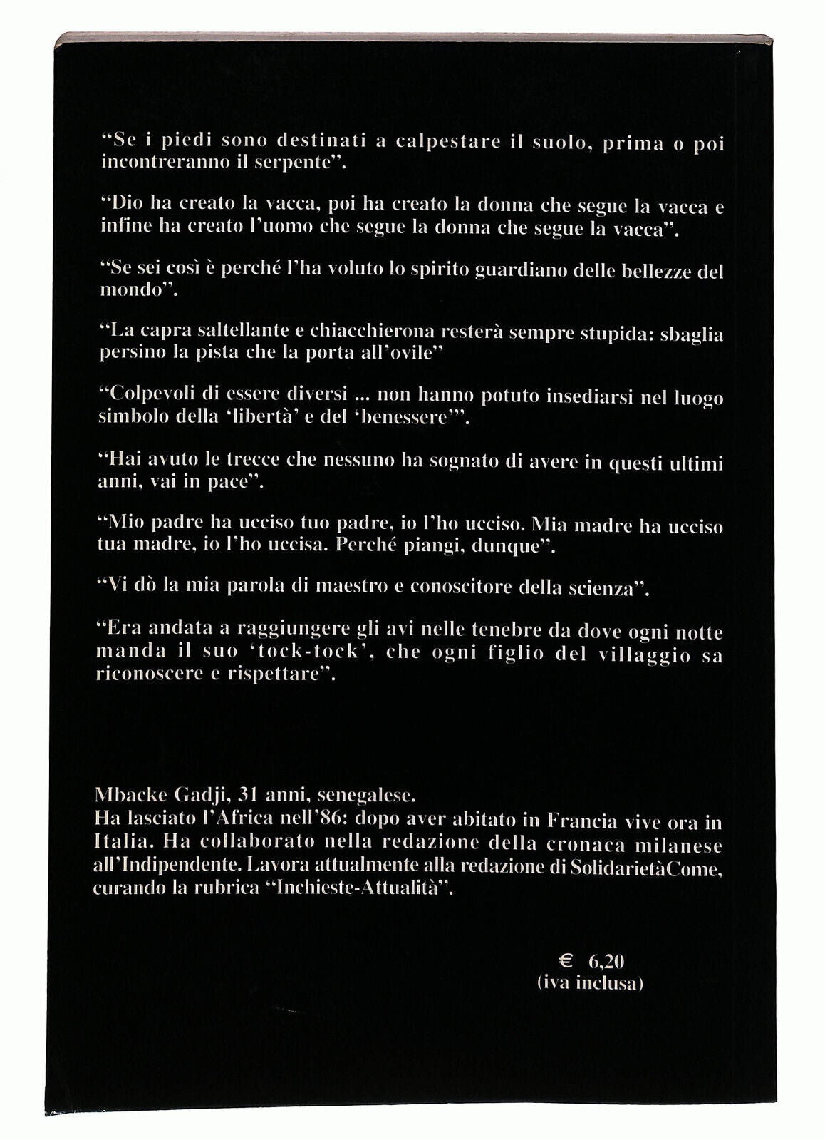 EBOND Numbelan Di Mbacke Gadji Edizioni Dell'arco 1999 Libro LI036659