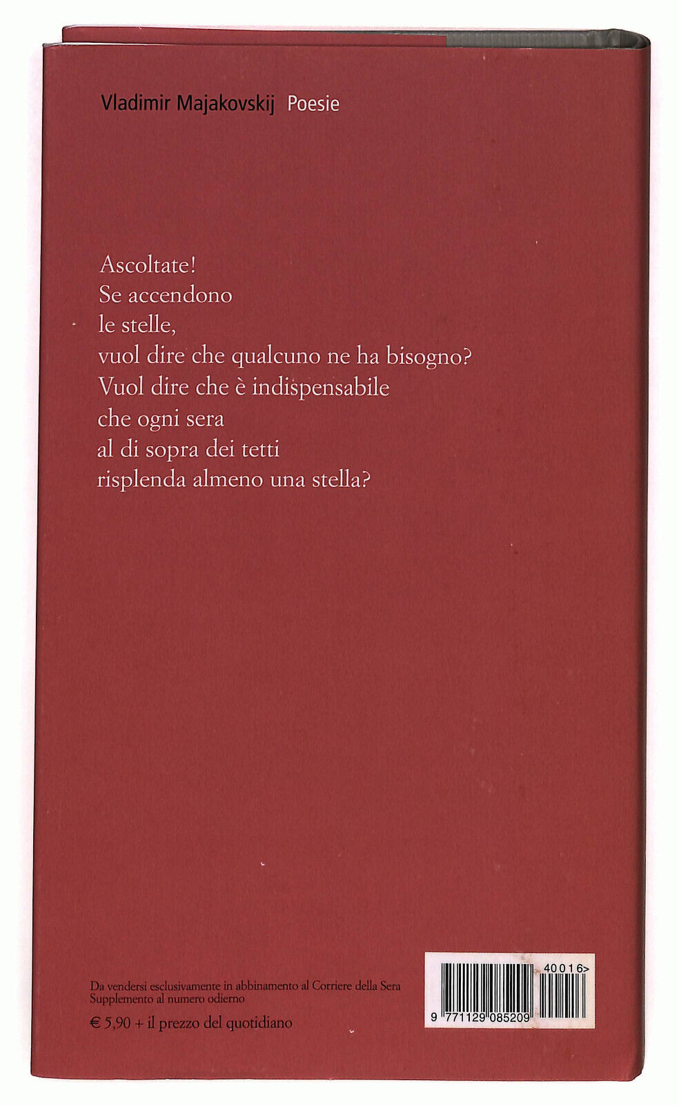 EBOND La Grande Poesia Poesie Corriere Della Sera N. 16 Libro LI036670
