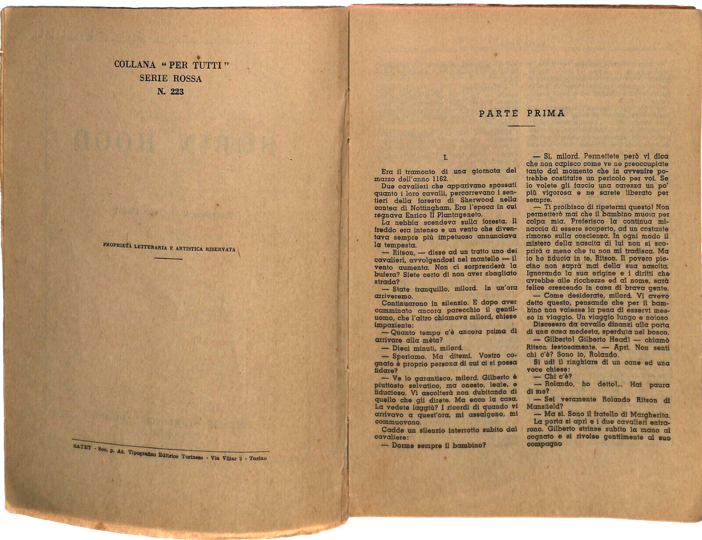 EBOND Serie Rossa 223 A. Dumas Robin Hood Carroccio 1951 Libro LI036754