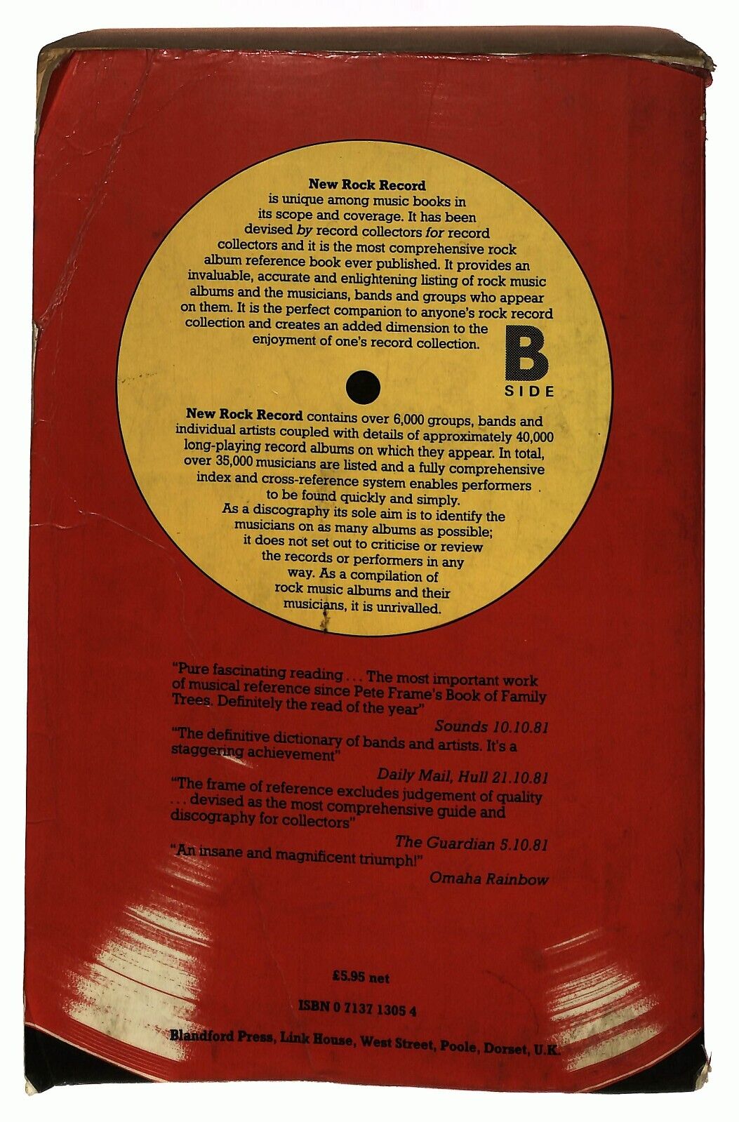 EBOND New Rock Record Collectors' Directory Rock Albums Musicians Libro LI036879