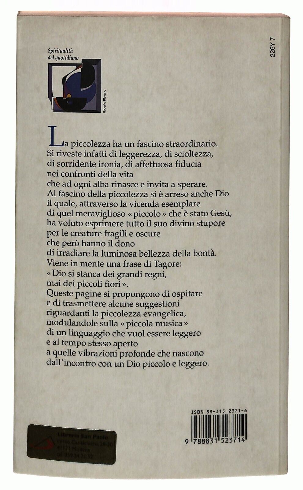 EBOND Elogio Della Piccolezza Luigi Pozzoli Ed. Paoline 2003 Libro LI036881