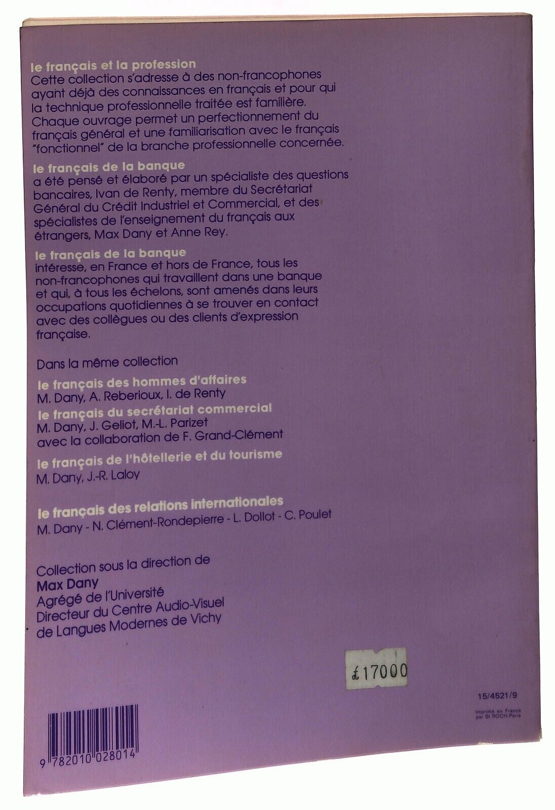 EBOND Le Francais De La Banque Hachette 1978 Libro LI036903