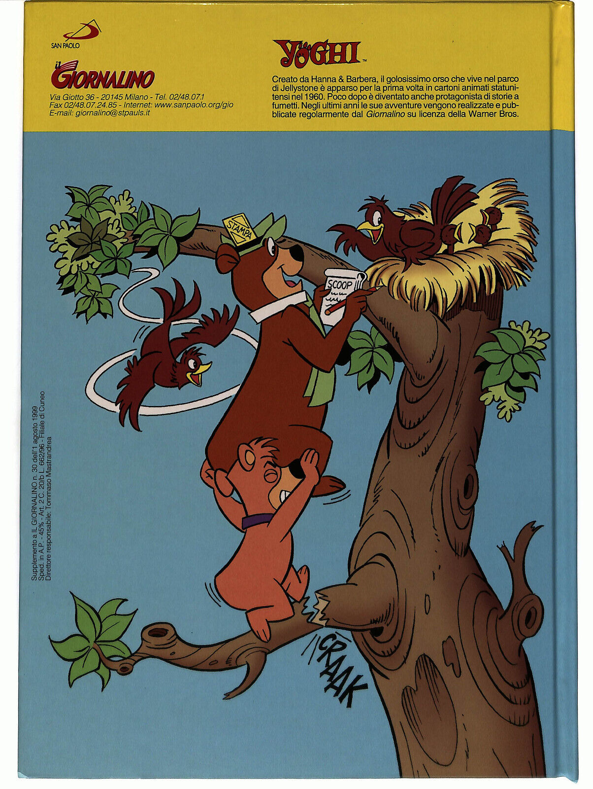 EBOND Yoghy Il Giornalino 1999 Libro LI037032