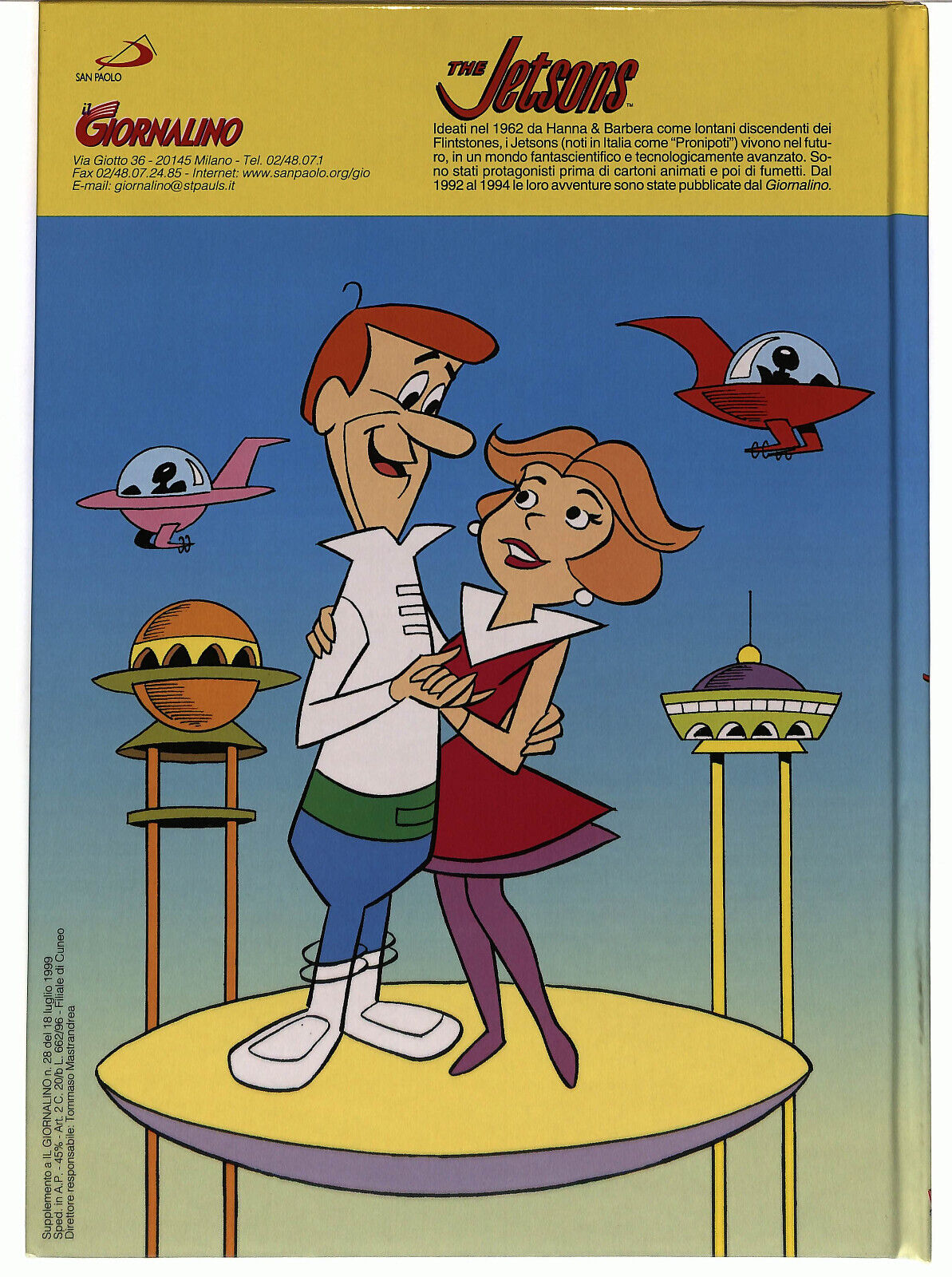 EBOND The Jetsons Il Giornalino 1999 Libro LI037033