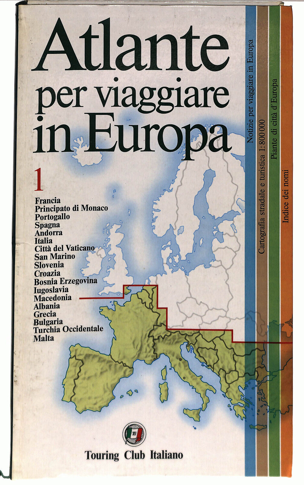 EBOND Atlante Per Viaggiare In Europa N. 1 Touring Club Italiano Libro LI037114