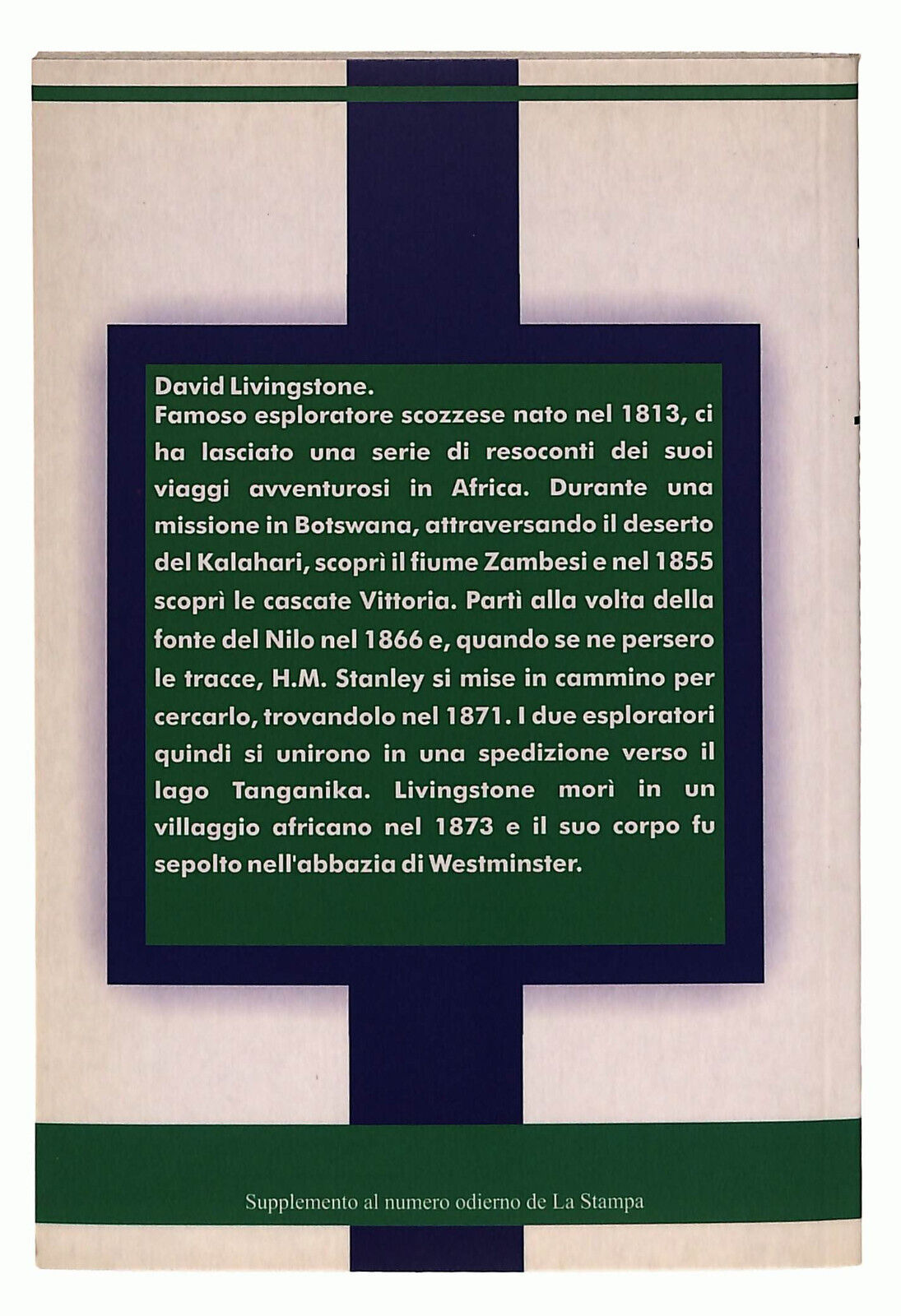 EBOND Esplorazione Dello Zimbabwe Di David Livingstone La Stampa Libro LI037118