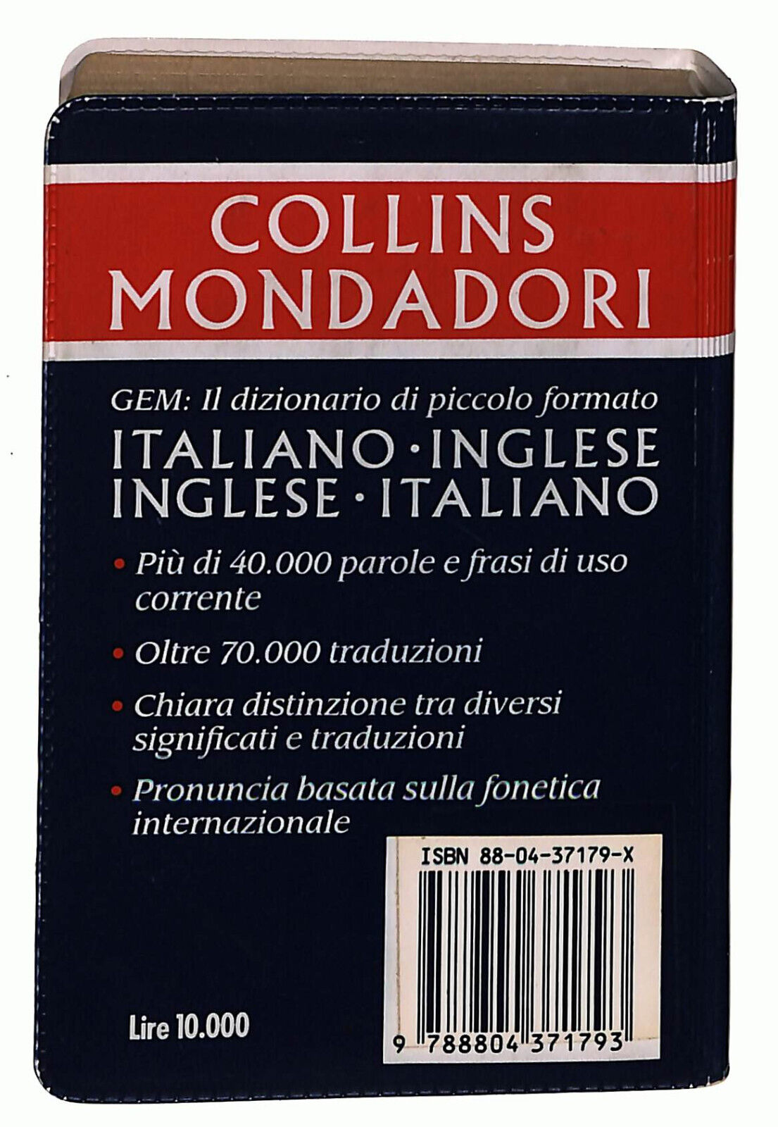 EBOND Dizionario Inglese Collins Mondadori 1993 Libro LI037125
