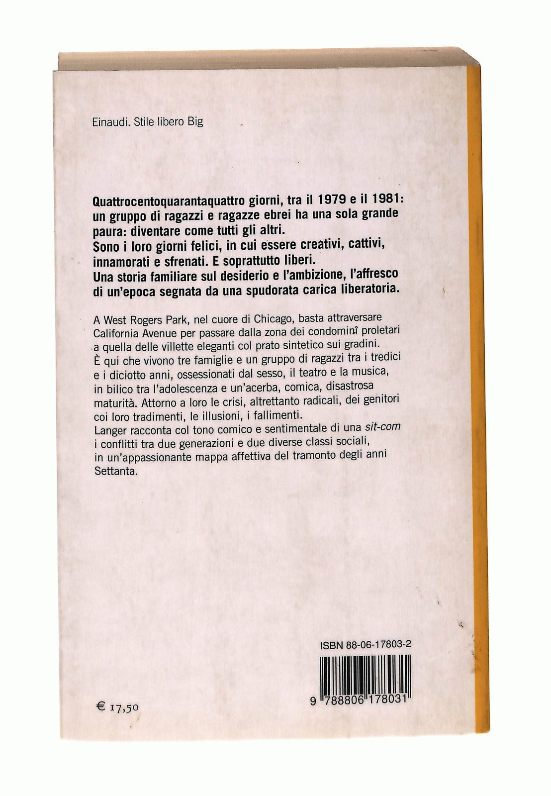 EBOND I Giorni Felici Di California Avenue Adam Langer Einaudi Libro LI037208