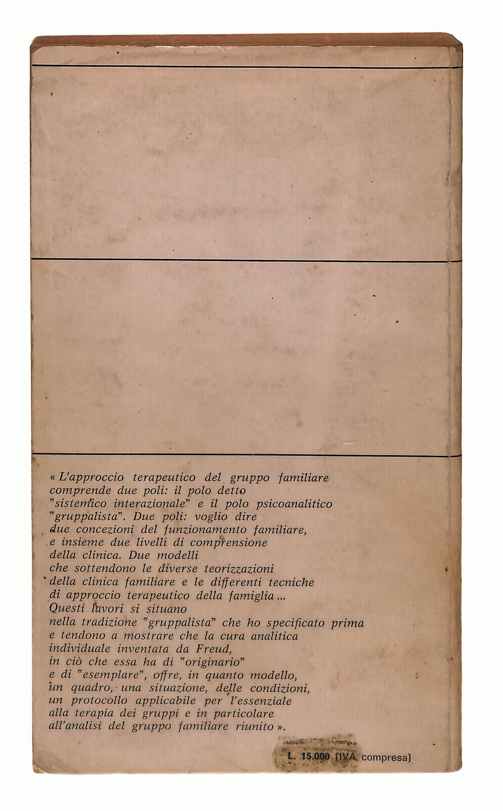 EBOND Terapia Familiare Psicoanalitica Borla Libro LI037878