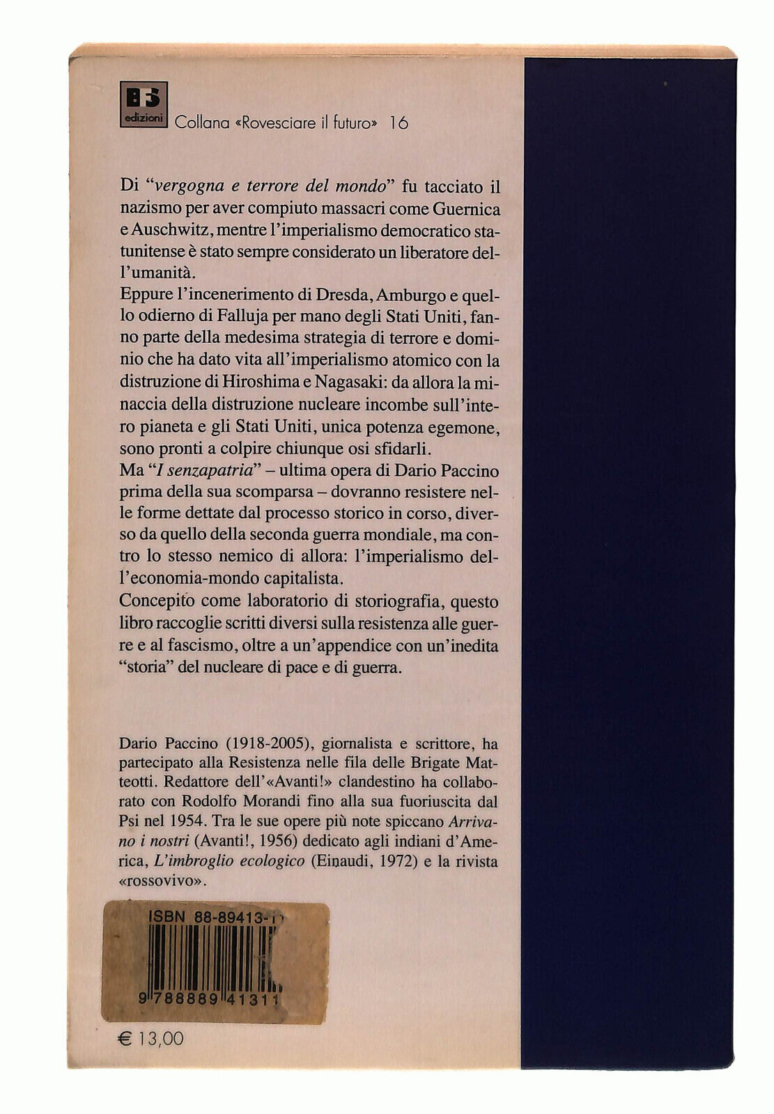 EBOND I Senzapatria Resistenza Ieri e Oggi Paccino Libro LI037884