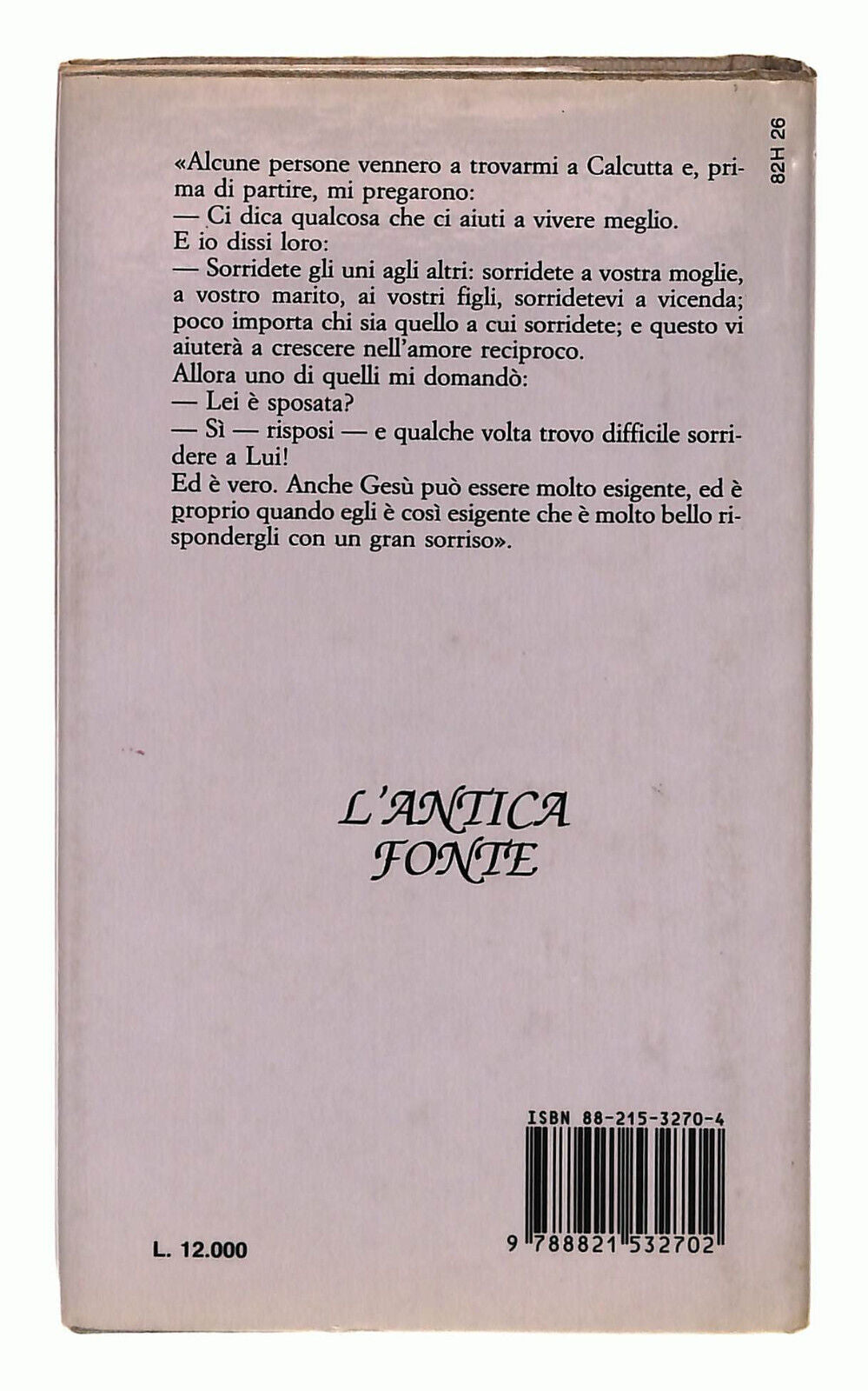 EBOND Sorridere a Dio Madre Teresa Libro LI038333