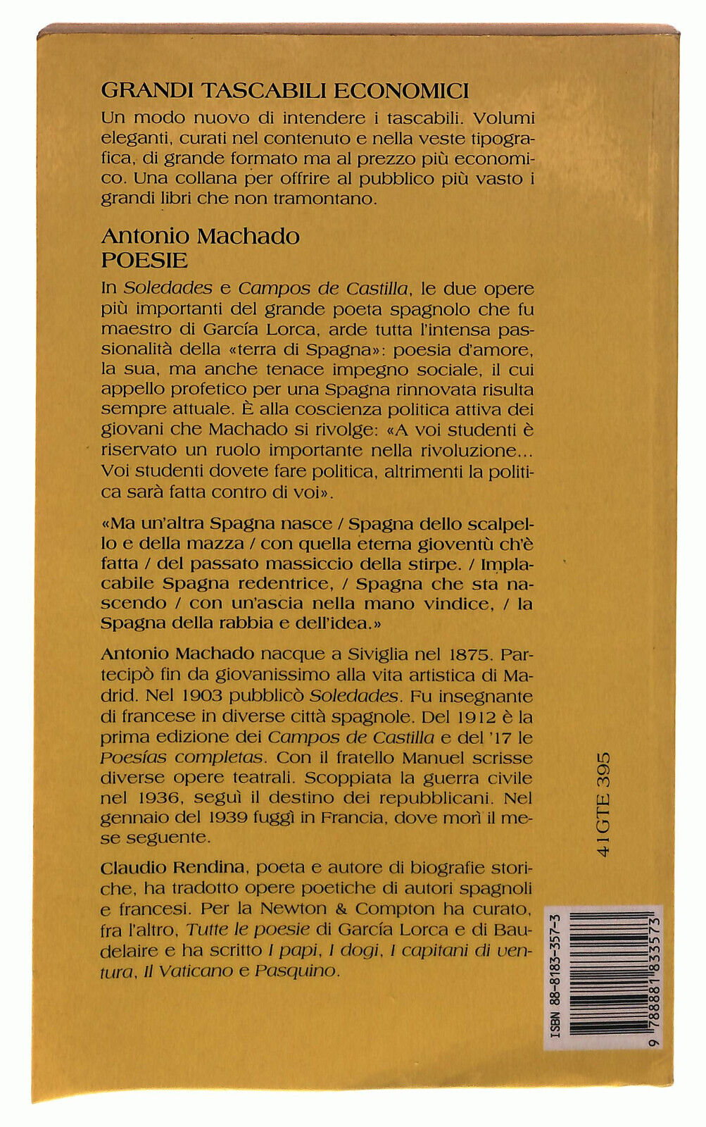 EBOND Machado Poesie Soledades Campos De Castilla Libro LI038415