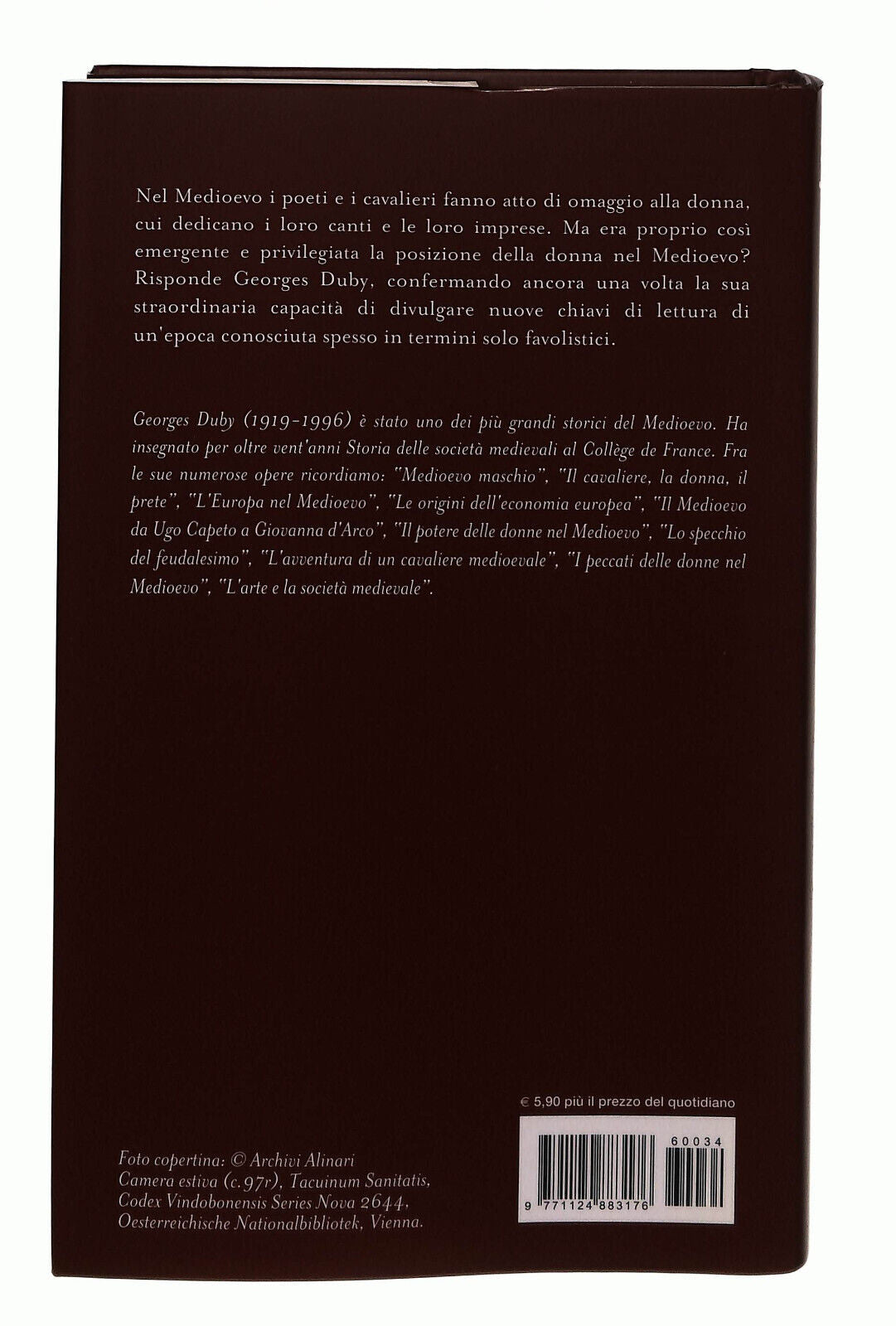 EBOND Medioevo Maschio Duby Il Giornale Volume 34 Libro LI038628