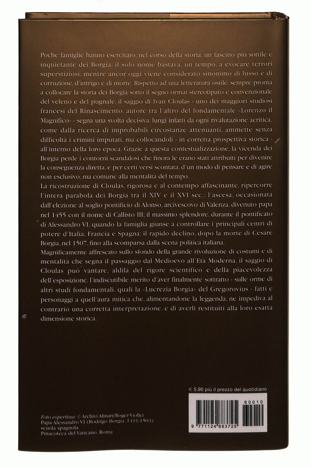 EBOND I Borgia Volume 1 Cloulas Il Giornale Volume 10 Libro LI038783