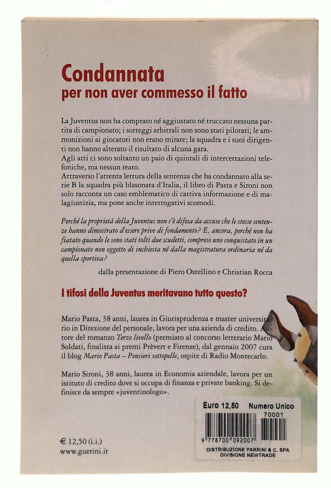 EBOND Juventus Il Processo Farsa Pasta Sironi Libro LI038853