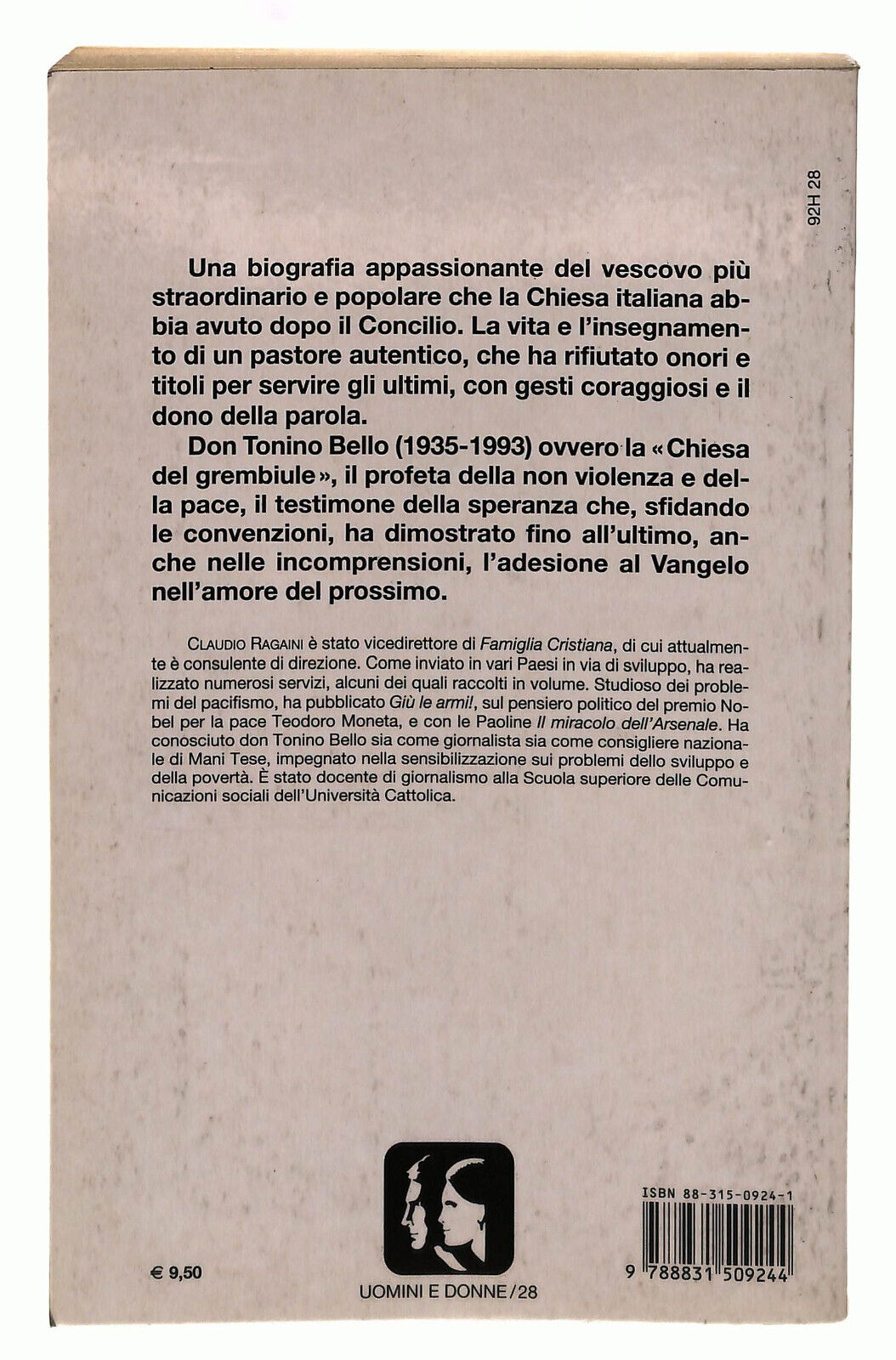 EBOND Don Tonino Fratello Vescovo Ragaini Libro LI038854