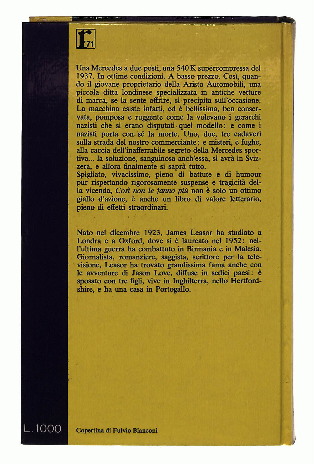 EBOND Cosi Non Le Fanno Piu Leasor Garzanti 1971 Libro LI038867