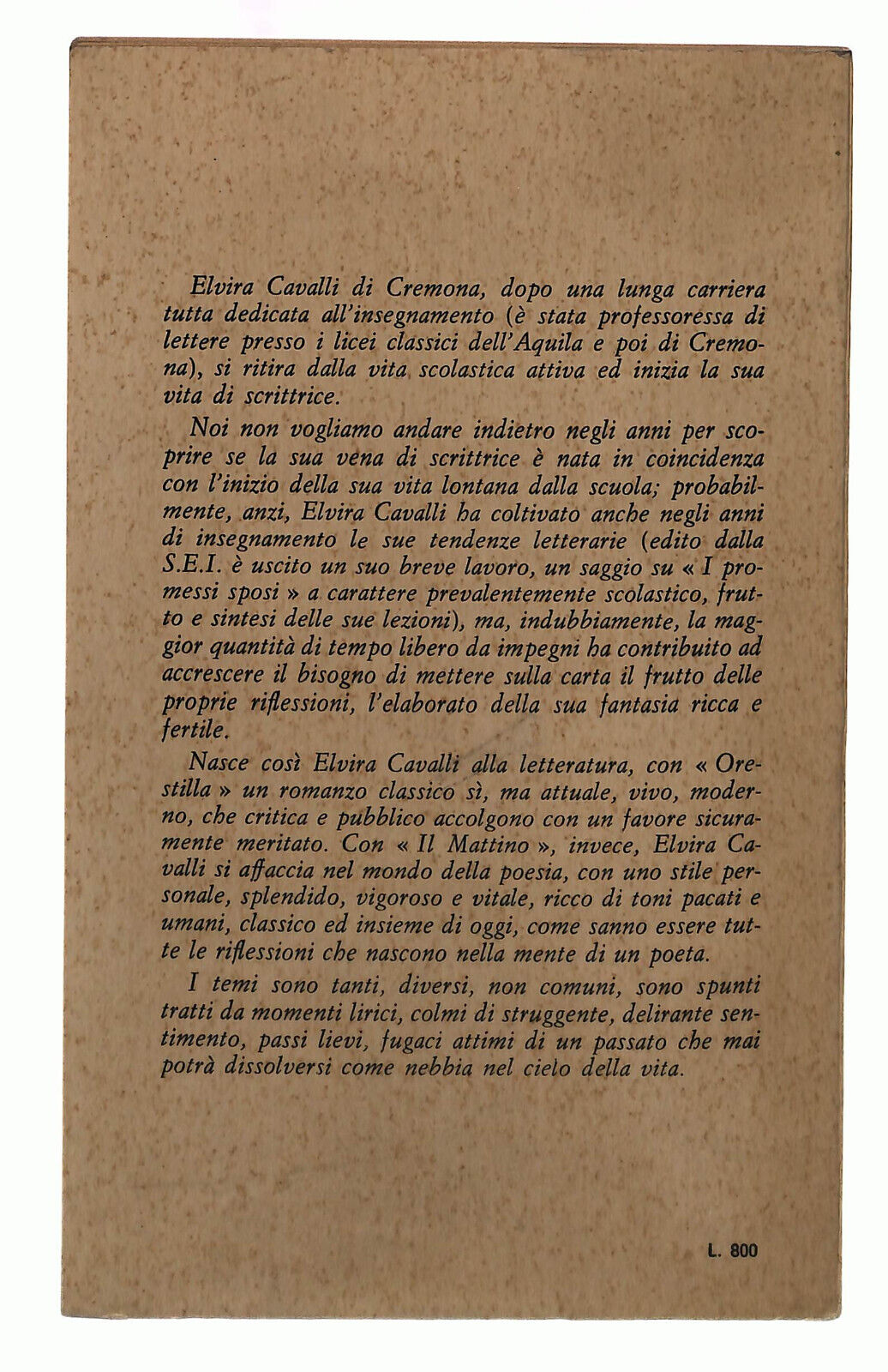 EBOND Il Mattino Elvira Cavalli Orizzonti Letterari Libro LI039071