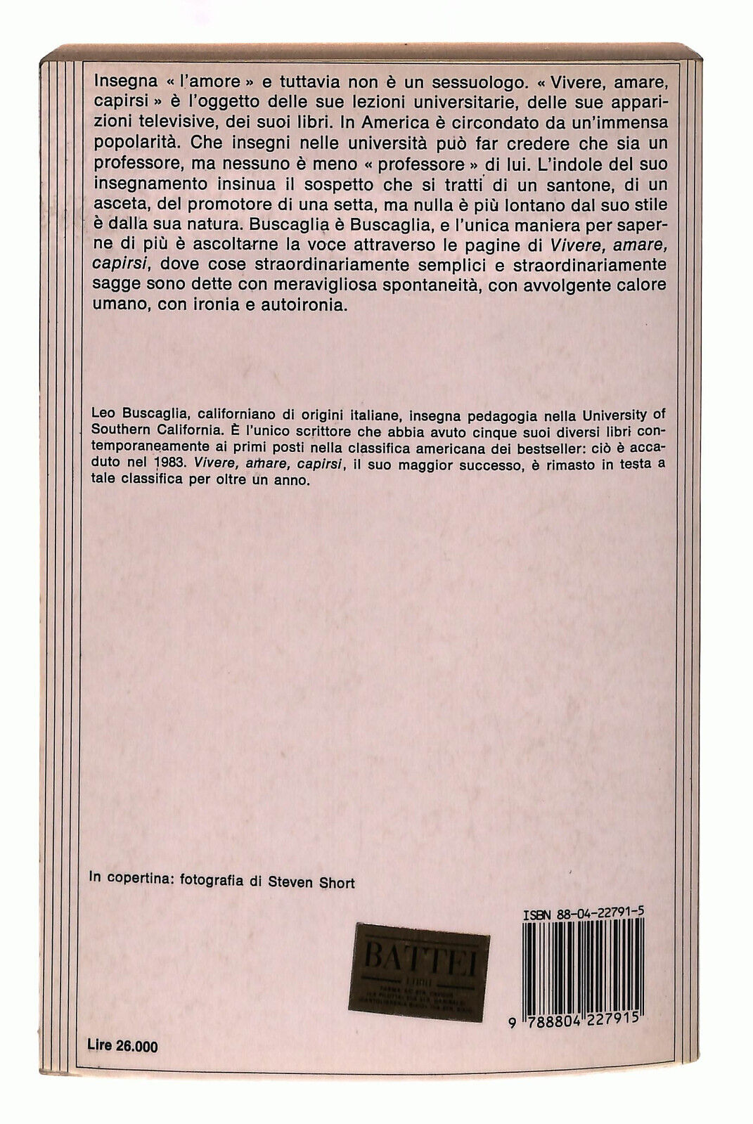 EBOND Buscaglia Vivere Amare Capirsi Libro LI039127