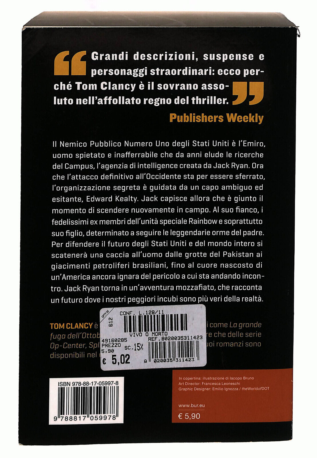 EBOND Tom Clancy Vivo O Morto Bur Libro LI039211