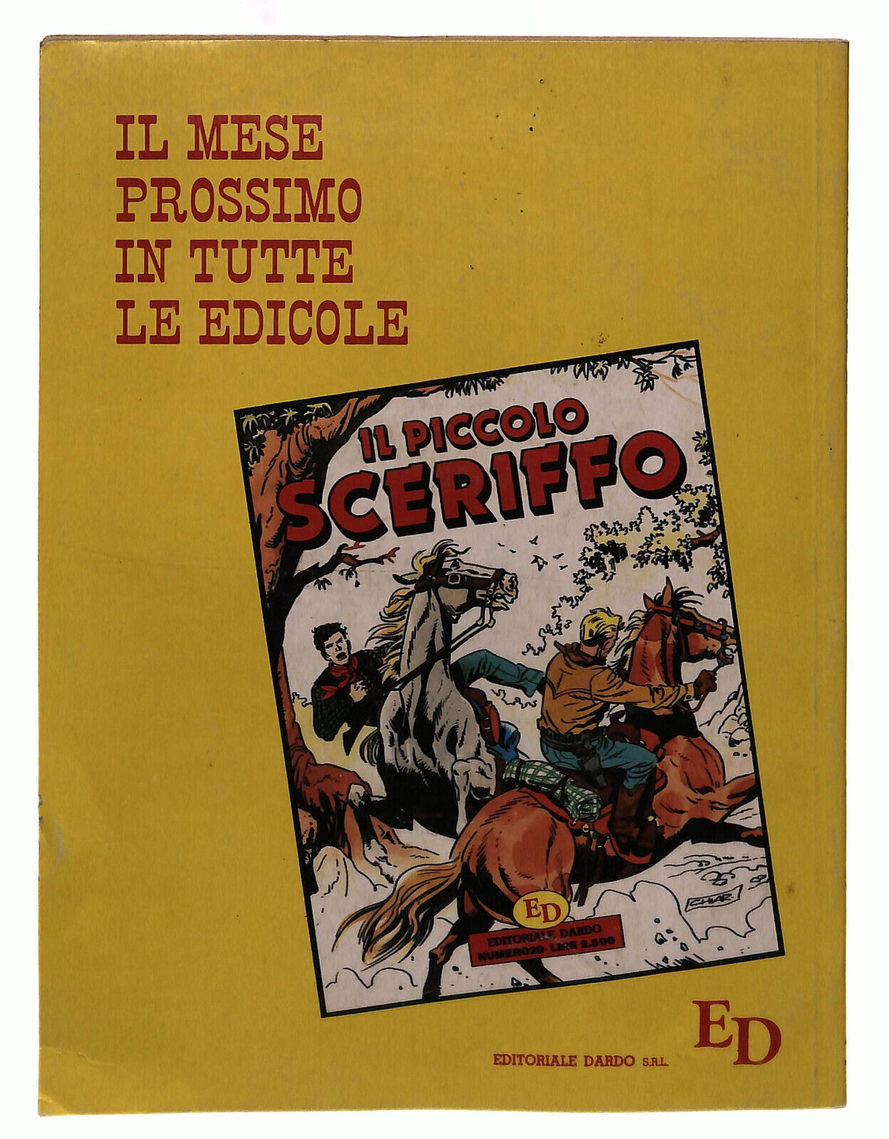 EBOND Il Piccolo Sceriffo Dardo N 19 1992 Libro LI039320