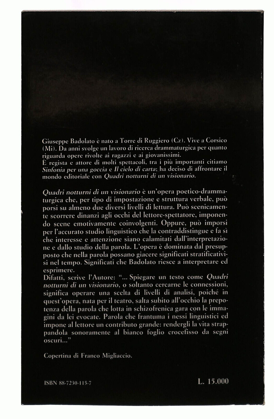 EBOND Quadri Notturni Di Un Visionario Badolato Nuovi Autori Libro LI039360