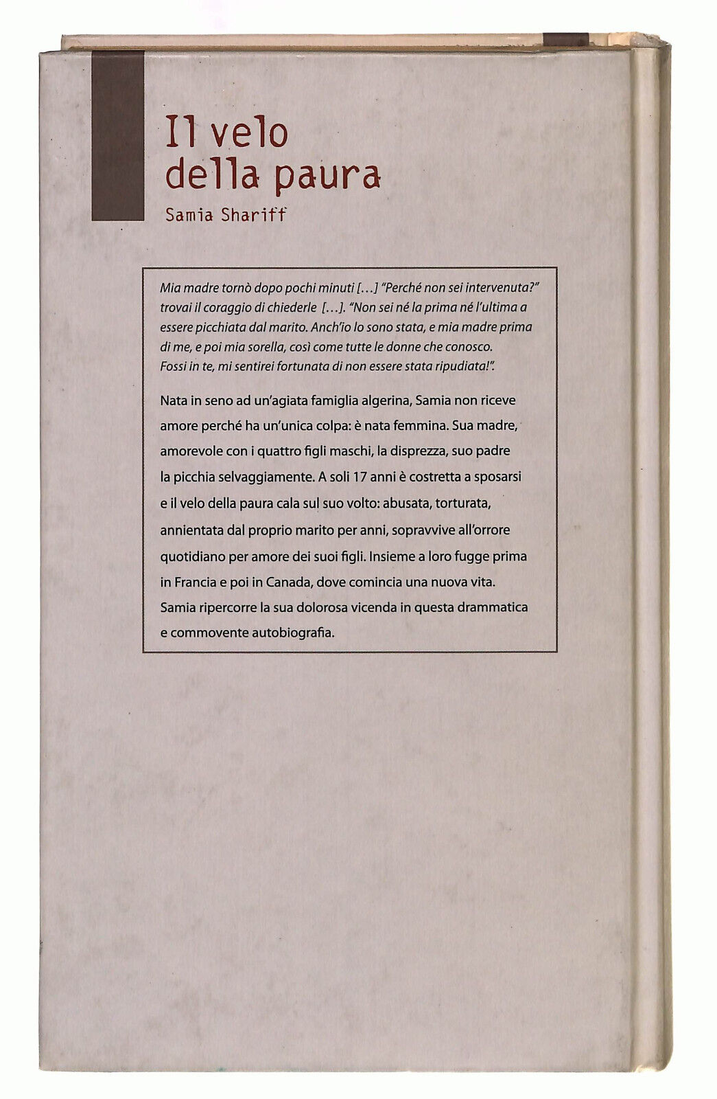 EBOND Vite Al Bivio Il Velo Della Paura Shariff Rba Libro LI039430