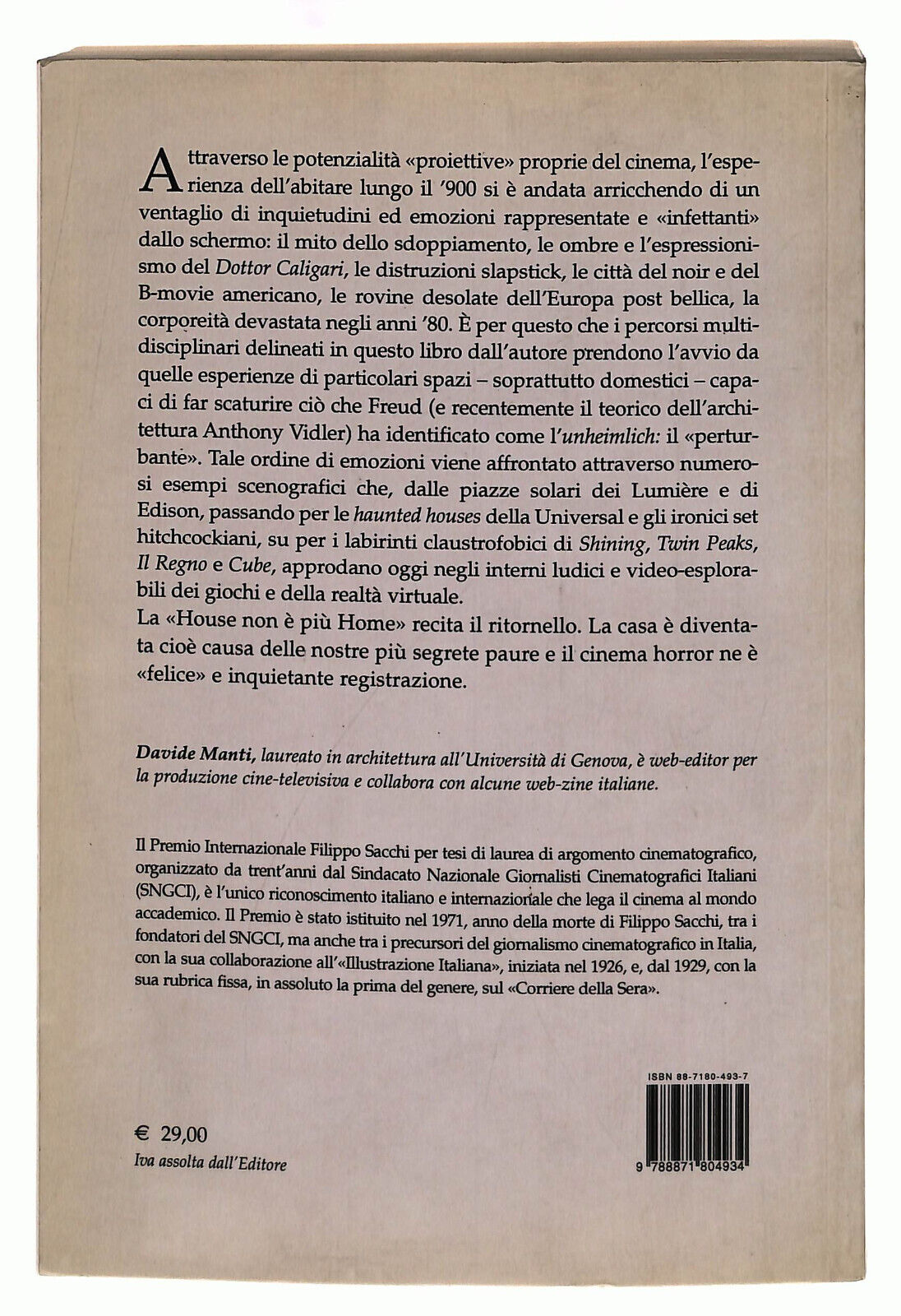 EBOND Ca(u)se Perturbanti Architetture Horror Manti Lindau Libro LI039576