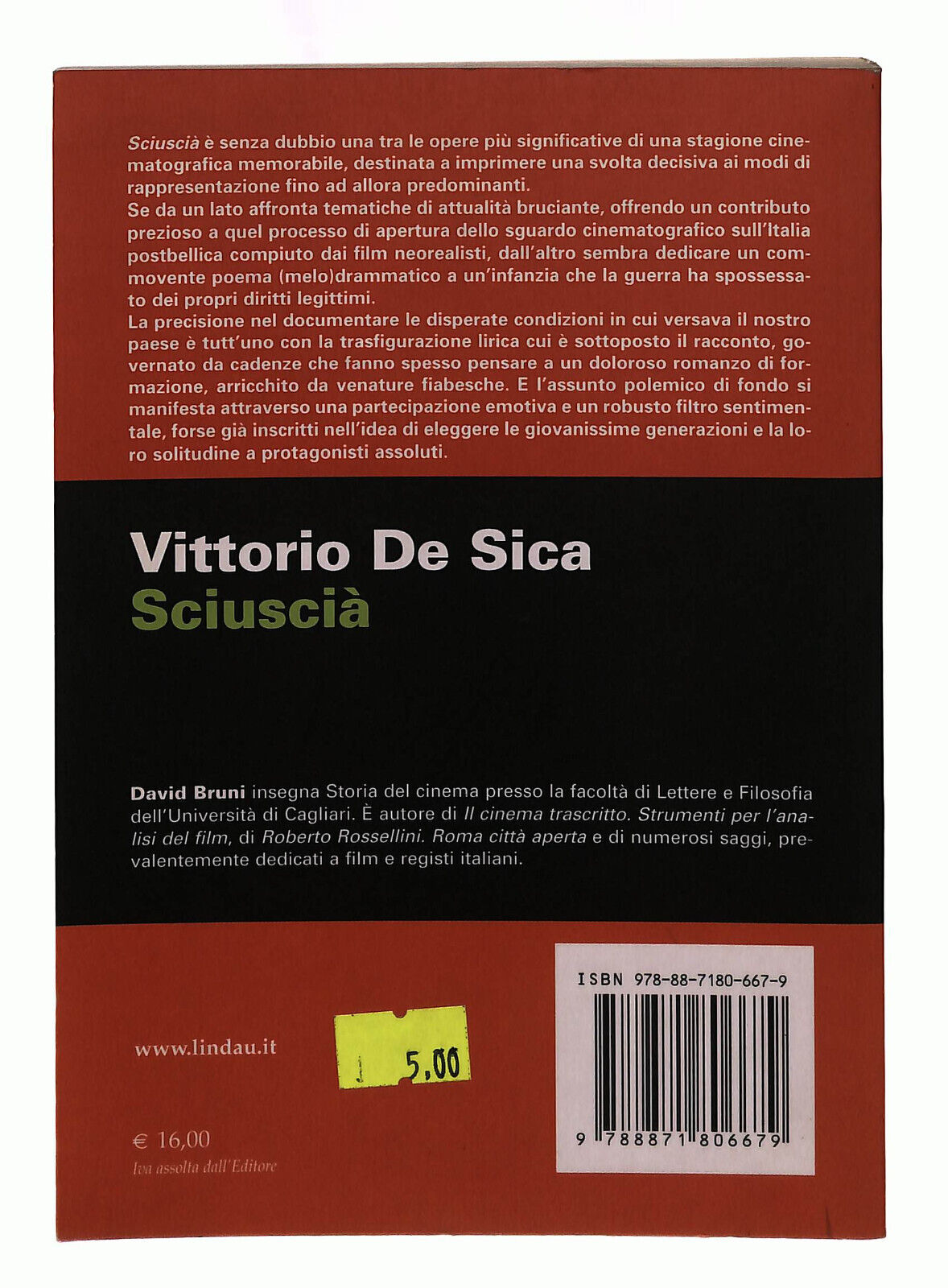EBOND Vittorio De Sica. Sciuscia Lindau Bruni Libro LI039776