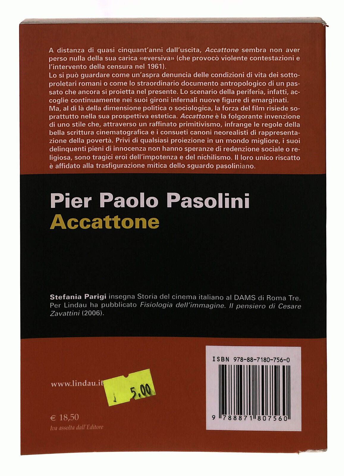 EBOND Pier Paolo Pasolini. Accattone Lindau Parigi Libro LI039778