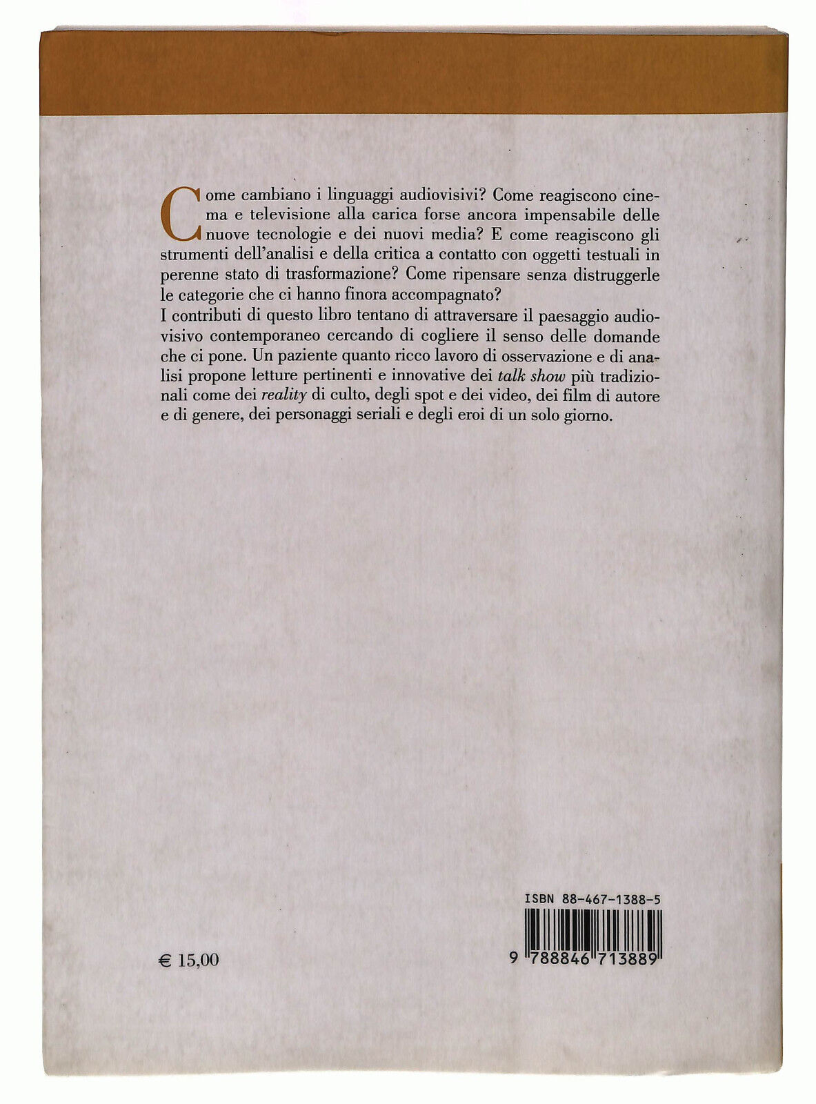 EBOND Mutazioni Audiovisive. Sociosemiotica, Attualita Ets Libro LI039880