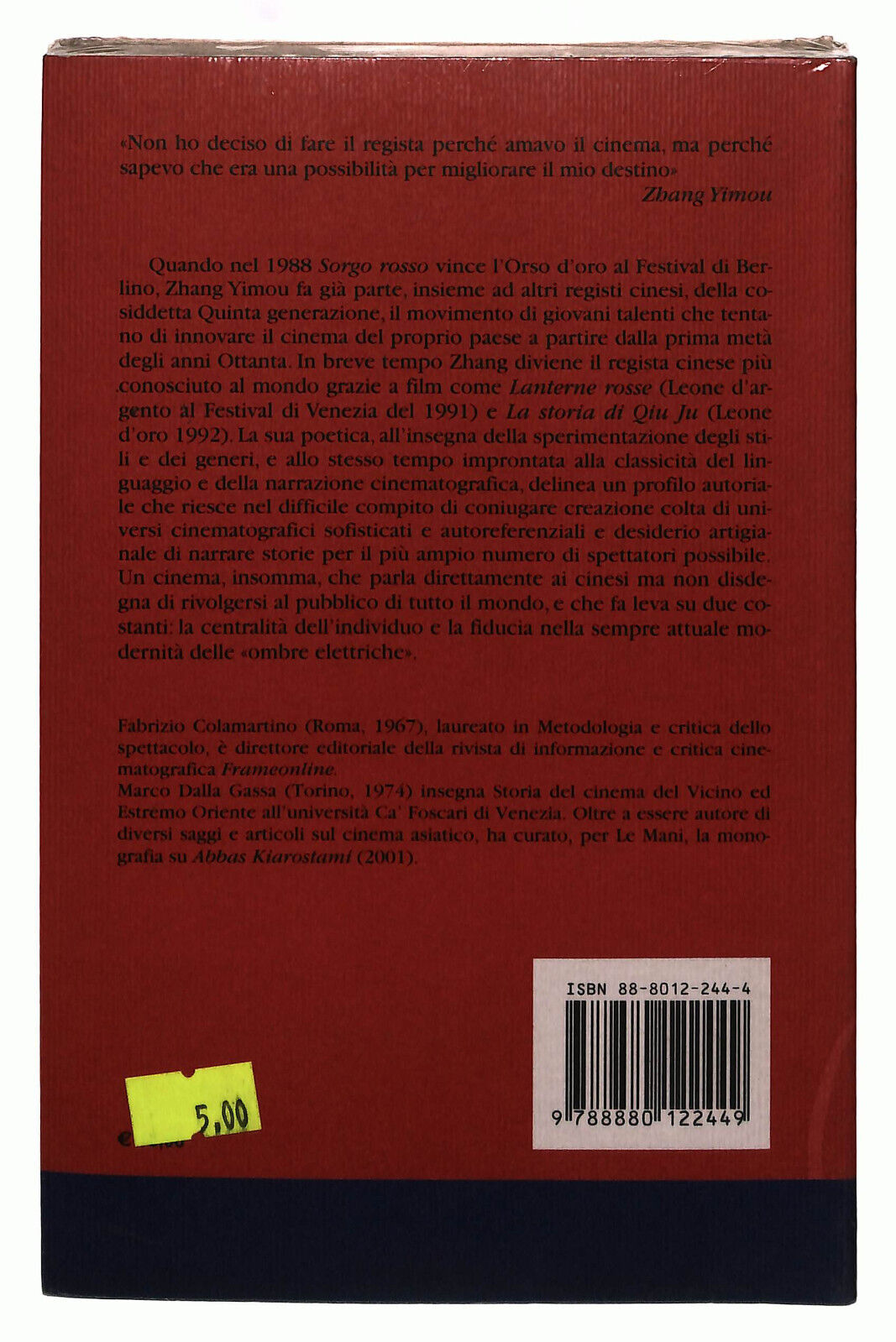 EBOND Il Cinema Di Zhang Yimou Le Mani Libro LI039919