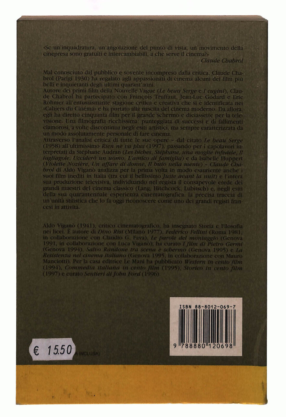 EBOND Claude Chabrol Le Mani Vigano Libro LI039964