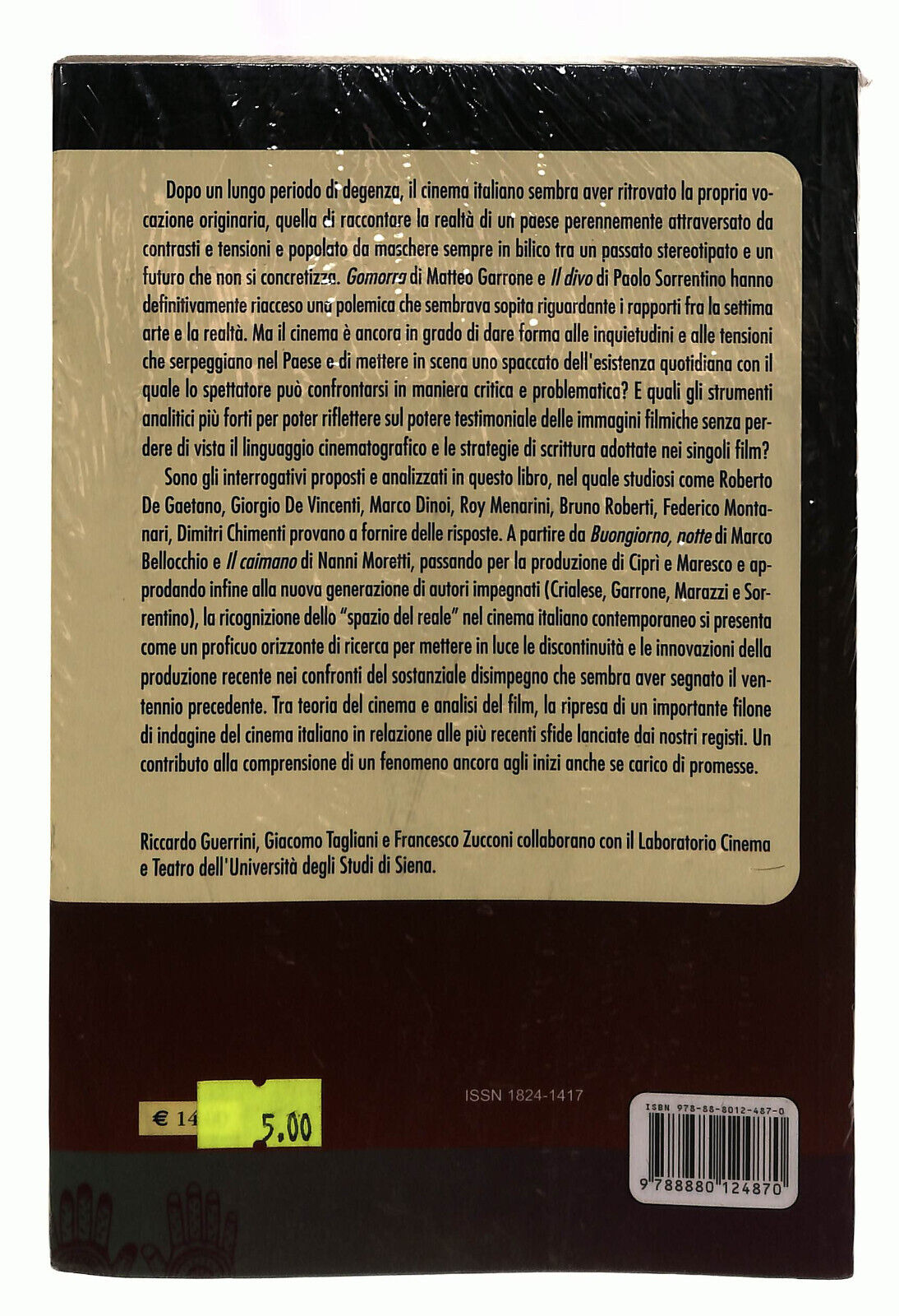 EBOND Lo Spazio Del Reale Nel Cinema Italiano Le Mani Libri Libro LI039995