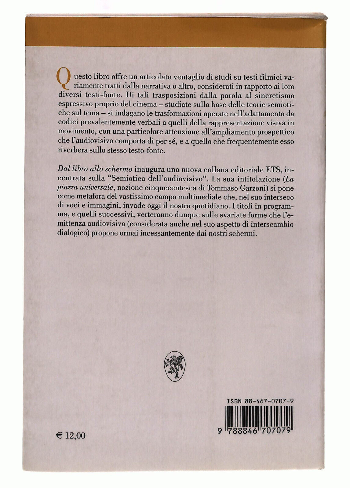 EBOND DalAllo Schermo Ets Rutelli Libro LI040038