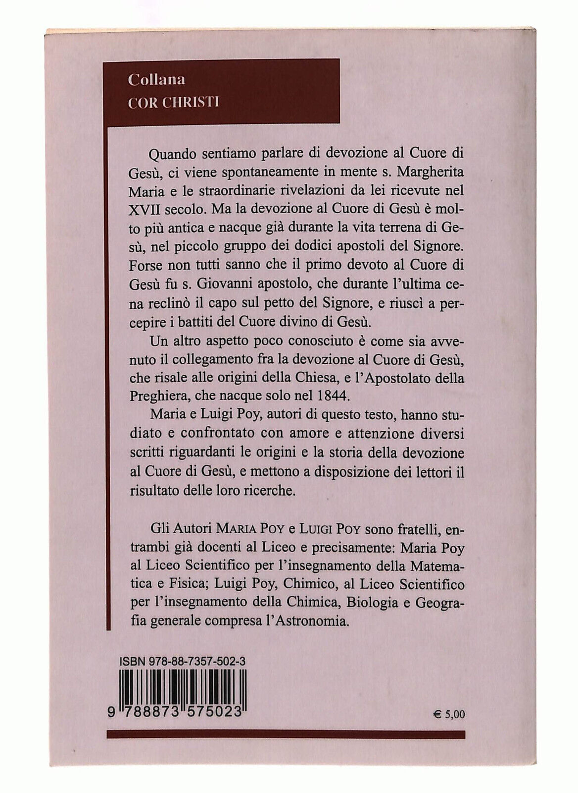 EBOND La Devozione Al Sacro Cuore e L'apostolato Adp Poy Libro LI040113