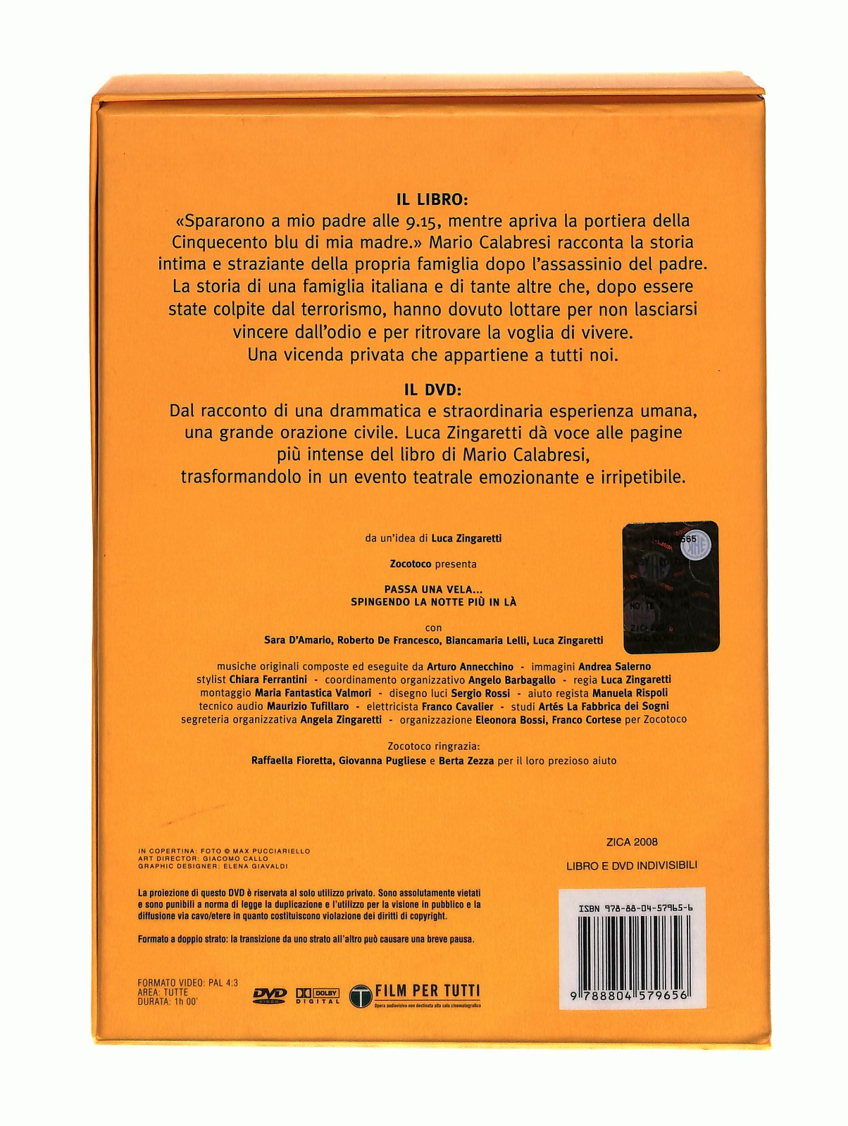 EBOND Zingaretti Legge Spingendo La Notte Piu In LaCon DVD Libro LI040235